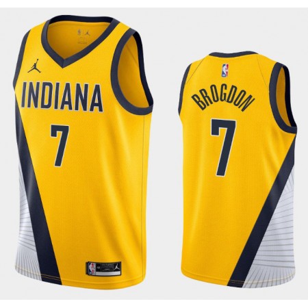 Herren NBA Indiana Pacers Trikot Malcolm Brogdon 7 Jordan Brand 2020-2021 Statement Edition Swingman
